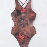 Swim SXY Traje de bano de una pieza para mujer para la playa de verano (estampado aleatorio)