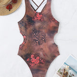 Swim SXY Traje de bano de una pieza para mujer para la playa de verano (estampado aleatorio)