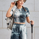 Conjunto casual con estilo de Jersey y deportivo de Tie-Dye para calle