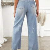 Forever 21 Pantalones Jeans de pierna ancha con estilo vintage y degradado desvanecido para uso casual