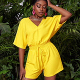 Slayr New Summer Loose Jumpsuit Shorts-C For Vacation