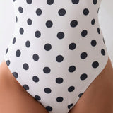 Swim Baithing suit de una pieza con estampado aleatorio y soporte de acero y copa dura para realce de busto