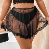 NEW  SXY Plus Size Lace Patchwork Mesh Music Festival Style Skirt