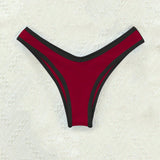 Swim Braguita de bikini para mujer de unicolor y diseno simple con costura de borde