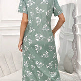 Mujeres Vestido de dormir camiConjuntoa con estampado floral simple