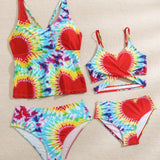 Swim Conjunto de bikini para mujer de playa de verano con tenido anudado, espalda cruzada con cordones, Set de vestimenta a Set para mama y yo (se vende por separado)