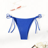 Swim Braguitas de bikini de estilo simple y encaje de un solo color para mujer, ideales para el verano