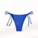 Swim Braguitas de bikini de estilo simple y encaje de un solo color para mujer, ideales para el verano