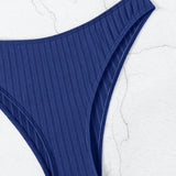 Swim Basics Conjunto de traje de bano para mujer+Tejido especial+Decoracion de colgante+Estilo de soporte
