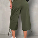 EZwear Capris Tejidos Verdes Para Mujer