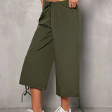 EZwear Capris Tejidos Verdes Para Mujer