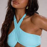 MUSERA Top de bikini con cuello halter