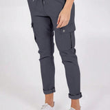 Pantalones casuales de unicolor con cintura ajustable mediante cordon y ajuste estrecho al Body