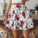 Frenchy Falda plisada de verano con estampado floral