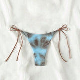 Swim Falda de playa impresa para cubrir traje de bano degradado Tie Dye para mujer