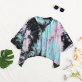 Camiseta suelta de verano para mujer con tie-dye