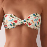 Swim Top de bikini de playa y ropa de bano para mujer con estampado de moda.