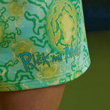 Rick and Morty X  Conjunto de pijama de verano informal para mujeres con impresion de personajes de dibujos animados, blusa de manga corta y hombros caidos y pantalones cortos de ajuste holgado
