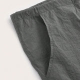 ICON Pantalones negros de cintura baja con cordon y estampado de camuflaje de mujer con tuberias de contraste