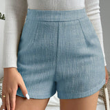 Prive Shorts de talle alto unicolor