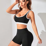 Sport Easify Conjunto de sujetador deportivo y leggings de verano con estilo juvenil y energetico para ejercicios de yoga sexy y activos