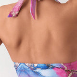 Swim Lushore Conjunto de tankini con diseno aleatorio de marmol para vacaciones en la playa