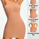 SHAPE Vestido de tubo sin tirantes unicolor para mujer