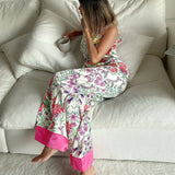 DAZY Pijama de tirantes estilo vacacional con estampado floral