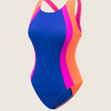 Swim Mujeres traje de bano de una sola pieza con estilo simple de vacaciones con bloque de color