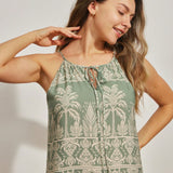 LUVLETTE Vestido de noche informal y comodo para descansar con estampado tropical de Lyocell Tencel Rayon