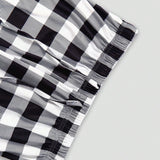 Pantalones plisados con estampado de tartan para mujer, multifuncionales y con cintura elastica, adecuados para llevar en casa, como pijama o para actividades al aire libre