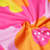 Slayr Conjunto de top corto con estampado floral con nudo en el pecho y pantalones sueltos con pliegues y estampado floral - Z