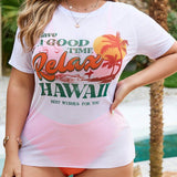 Swim Vcay Conjunto de bikini elegante para mujer de talla grande para playa de verano y cubierta con graficos de letras para vacaciones