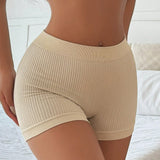 Mujeres Pantalones cortos para controlar la figura, sin costuras y de unicolor, para el verano