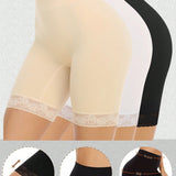 3 piezas Shorts con encaje, pantalones cortos tipo ciclista para mujeres, comodos pantalones cortos deslizantes sin costuras con estiramiento suave y sin costuras para usar debajo de vestidos