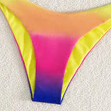 Swim Vcay Bikini impreso de moda para mujer con Bottom separada, perfecto para vacaciones