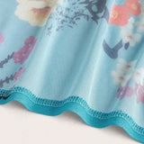 LUNE Cardigan kimono de flores para mujer, holgado y abierto al frente, ideal para vacaciones, con corte al azar