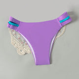 Swim Vcay Braguita de bikini tejida y con bloqueo de color para mujer, ideal para vacaciones en la playa