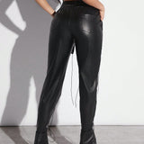 NEW  Haute Pantalones Y2k Con Cordones Y Cintura Elastica