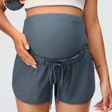 NEW  Shorts de maternidad para el verano con cintura elastica y cordon ajustable, perfectos para viajes, salidas y lactancia
