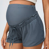 NEW  Shorts de maternidad para el verano con cintura elastica y cordon ajustable, perfectos para viajes, salidas y lactancia
