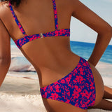 Swim Vcay Mujeres traje de bano floral de dos piezas sexy bikini para vacaciones en la playa