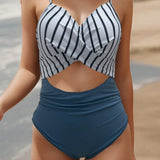 Swim Mujer traje de bano de una pieza con copas acolchadas no removibles y estampado aleatorio
