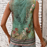 EMERY ROSE Blusa floral con hombros descubiertos y lazo en los hombros