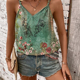 EMERY ROSE Blusa floral con hombros descubiertos y lazo en los hombros