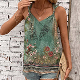 EMERY ROSE Blusa floral con hombros descubiertos y lazo en los hombros