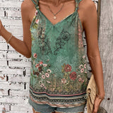 EMERY ROSE Blusa floral con hombros descubiertos y lazo en los hombros