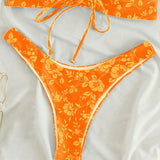 Swim Banador bikini bandeau con estampado floral