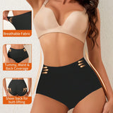 Panties triangulares moldeadoras transpirables de talle alto con levantamiento de gluteos en unicolor