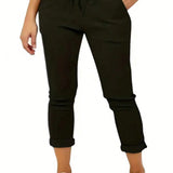 NEW  LUNE Pantalones casuales simples de unicolor para mujer